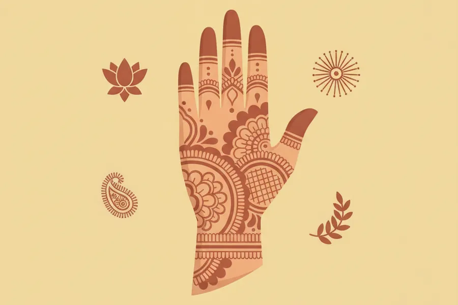 Illustration for 17 latest bridal mehndi designs for 2020