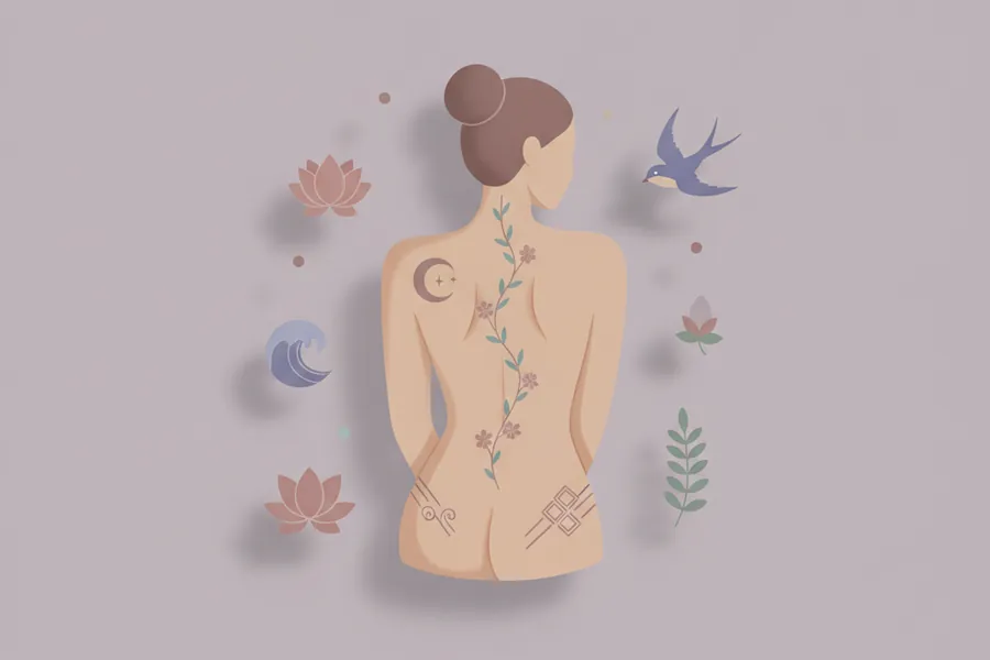 Illustration for Back Tattoos for Women Pictures, Ideas, and Recommendations