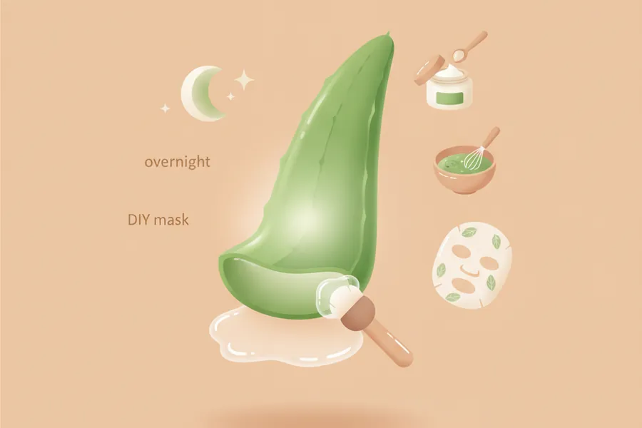 Illustration for Benefits of Aloe Vera on Face Overnight and Types of Face Mask