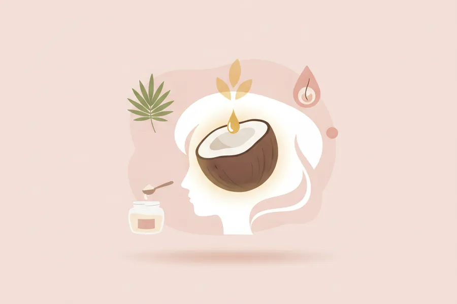 Illustration for Benefits of Coconut Oil for Hair and How to Use It?