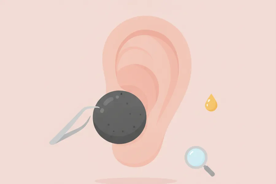 Illustration for Blackhead in Ear Symptoms and How to Remove?