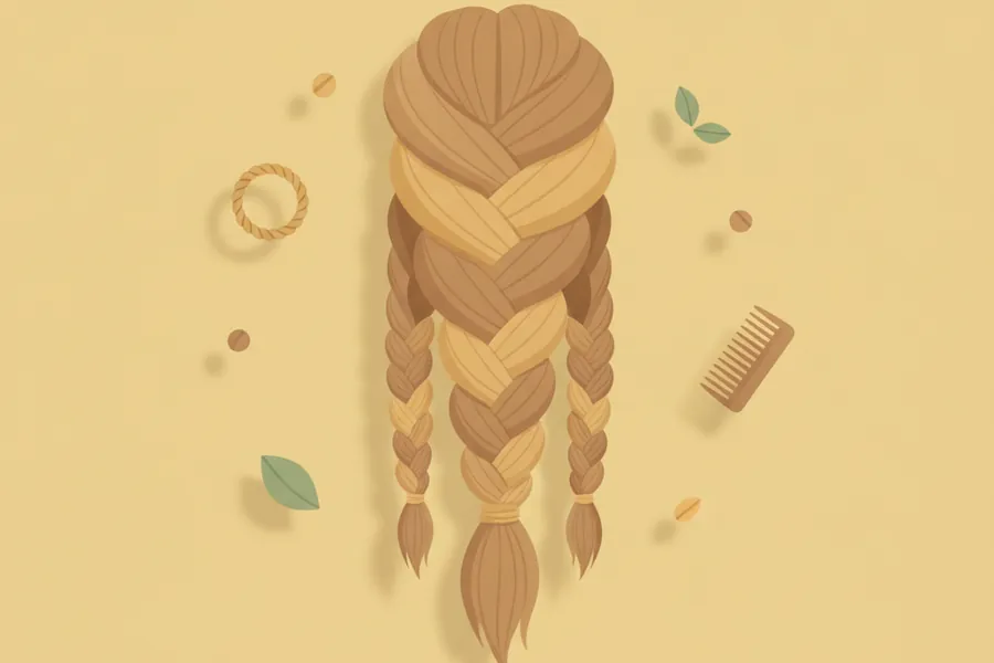 Illustration for Hairstyles Ideas With Braids for Men With Long Hair