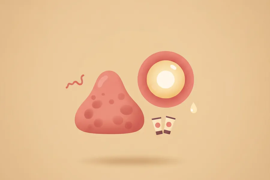 Illustration for Cold Sore vs Pimple – How to Differentiate and Treat