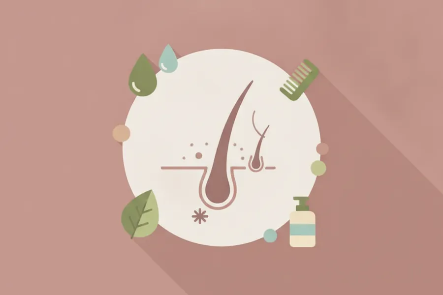 Illustration for Does Dandruff Cause Hair Loss? How to Treat It at Home?