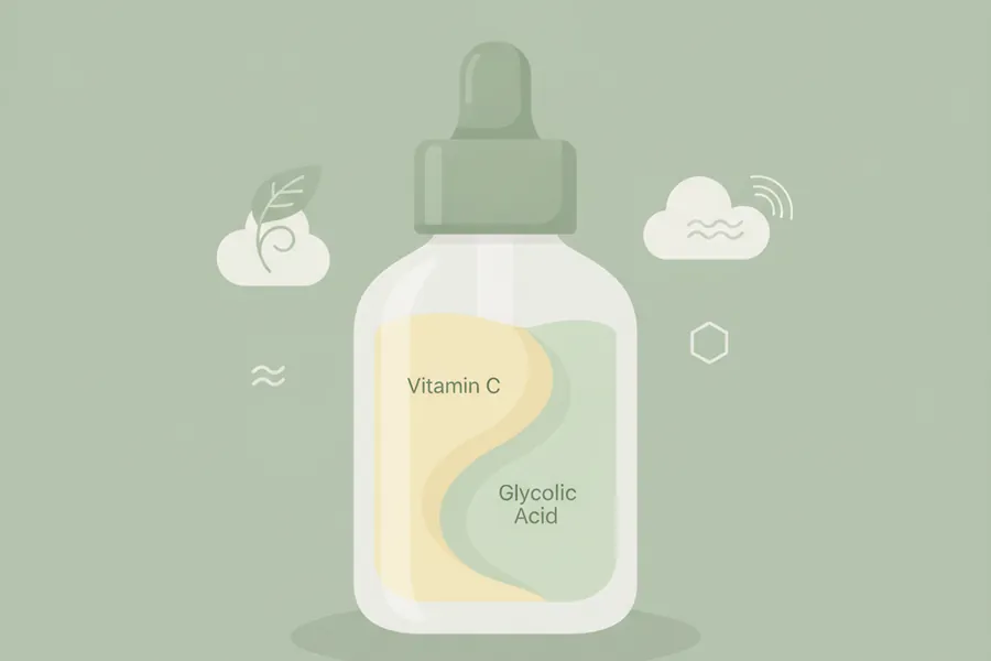 Illustration for Can You Use Glycolic Acid and Vitamin C Together?