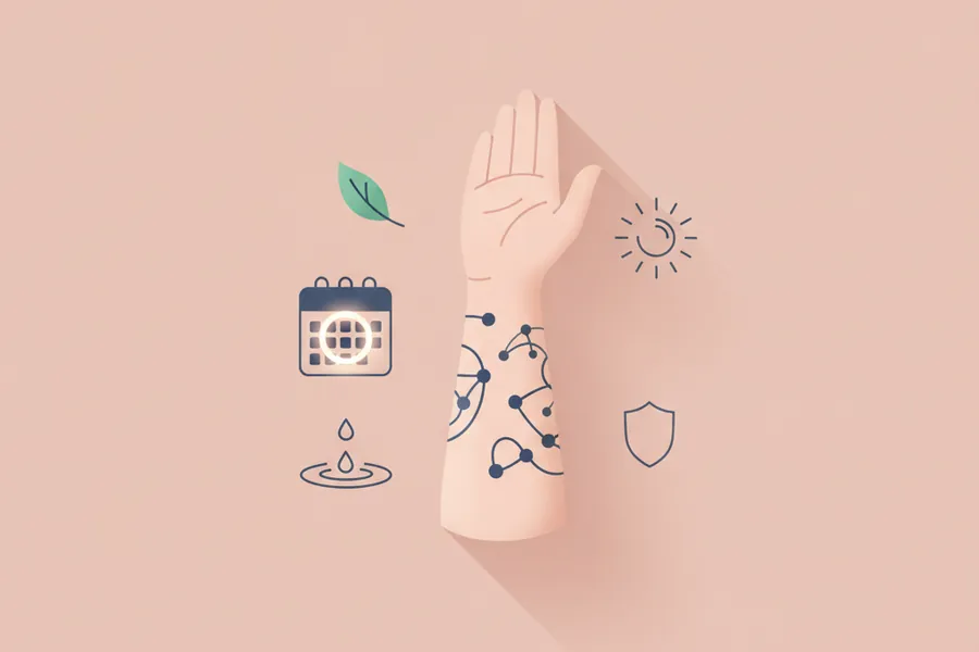 Illustration for How Long Does It Take for a Tattoo to Heal Completely?