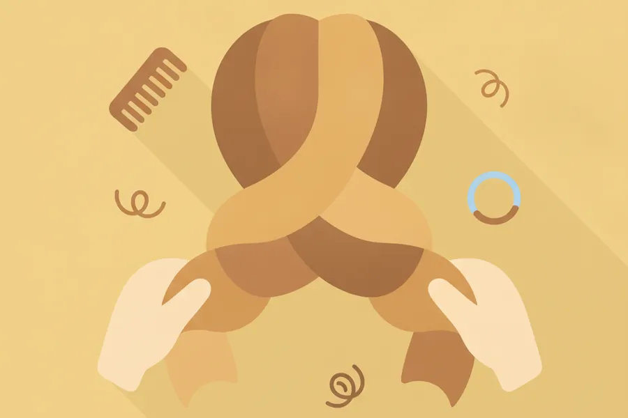Illustration for How to French Braid Your Own Hair?