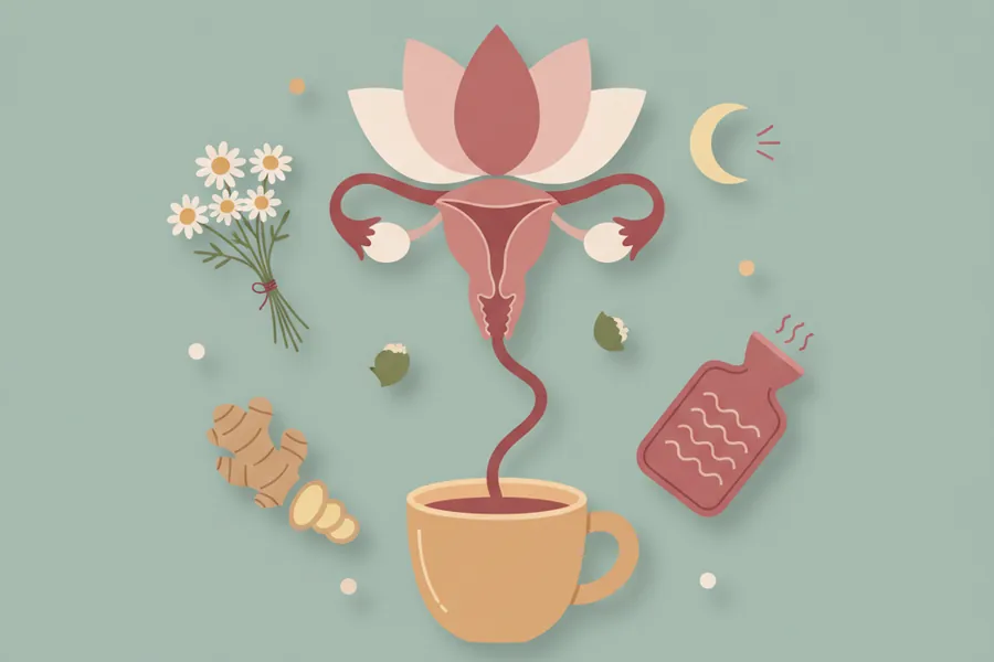 Illustration for How to Get Your Period in One Hour Naturally at Home