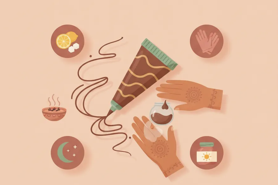Illustration for How to make your bridal mehendi last longer