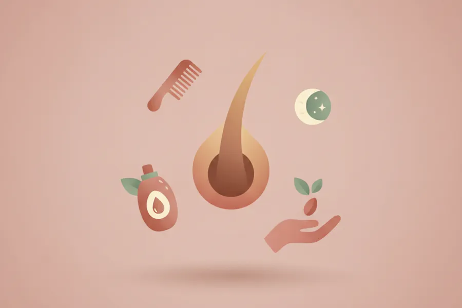 Illustration for How to Reduce Hair Fall by Making Changes in Hair Care Routine