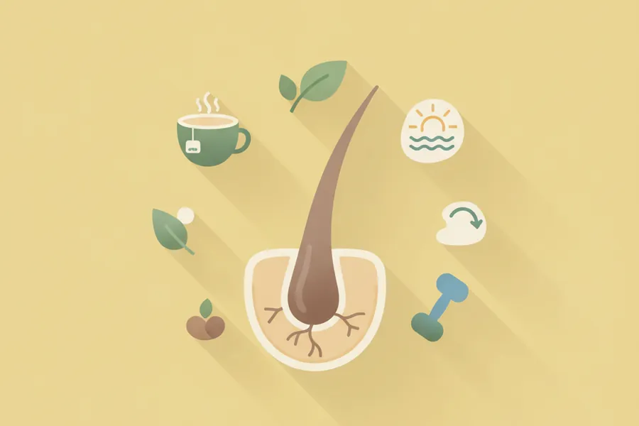 Illustration for How to Stop Hair Fall at Home by Making Some Lifestyle Changes