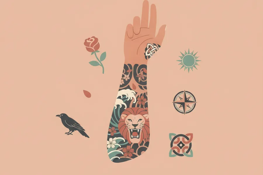 Illustration for Men Sleeve Tattoos Types and Themes for Inspo