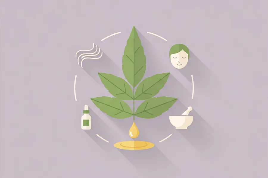Illustration for Neem Oil Uses for Hair, Skin, and How to Use It at Home