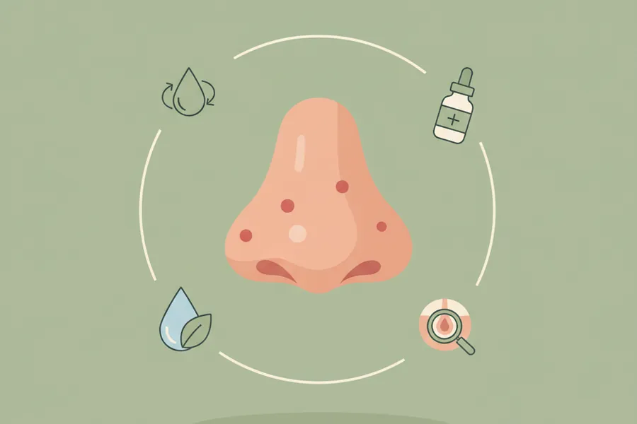 Illustration for Pimple Nose Causes, Prevention, and Treatment