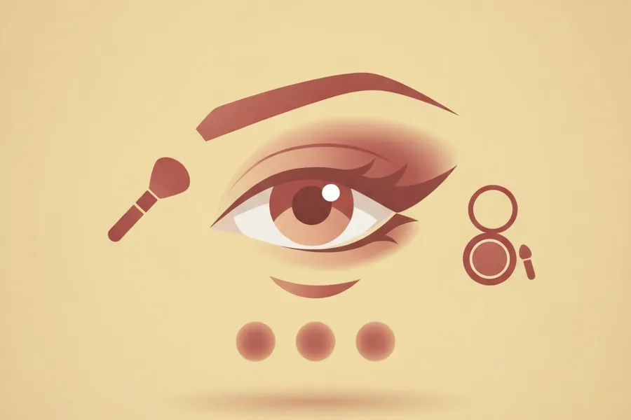 Illustration for Red Eyeshadow Looks – Step by Step Guide to Make Red Eyes