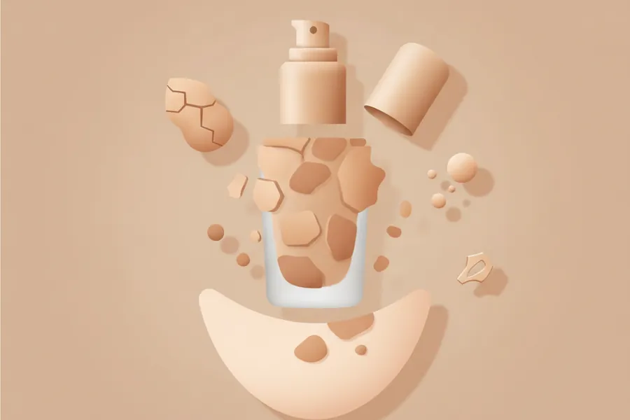 Illustration for Why Is My Makeup Patchy and Foundation Separate on My Face?